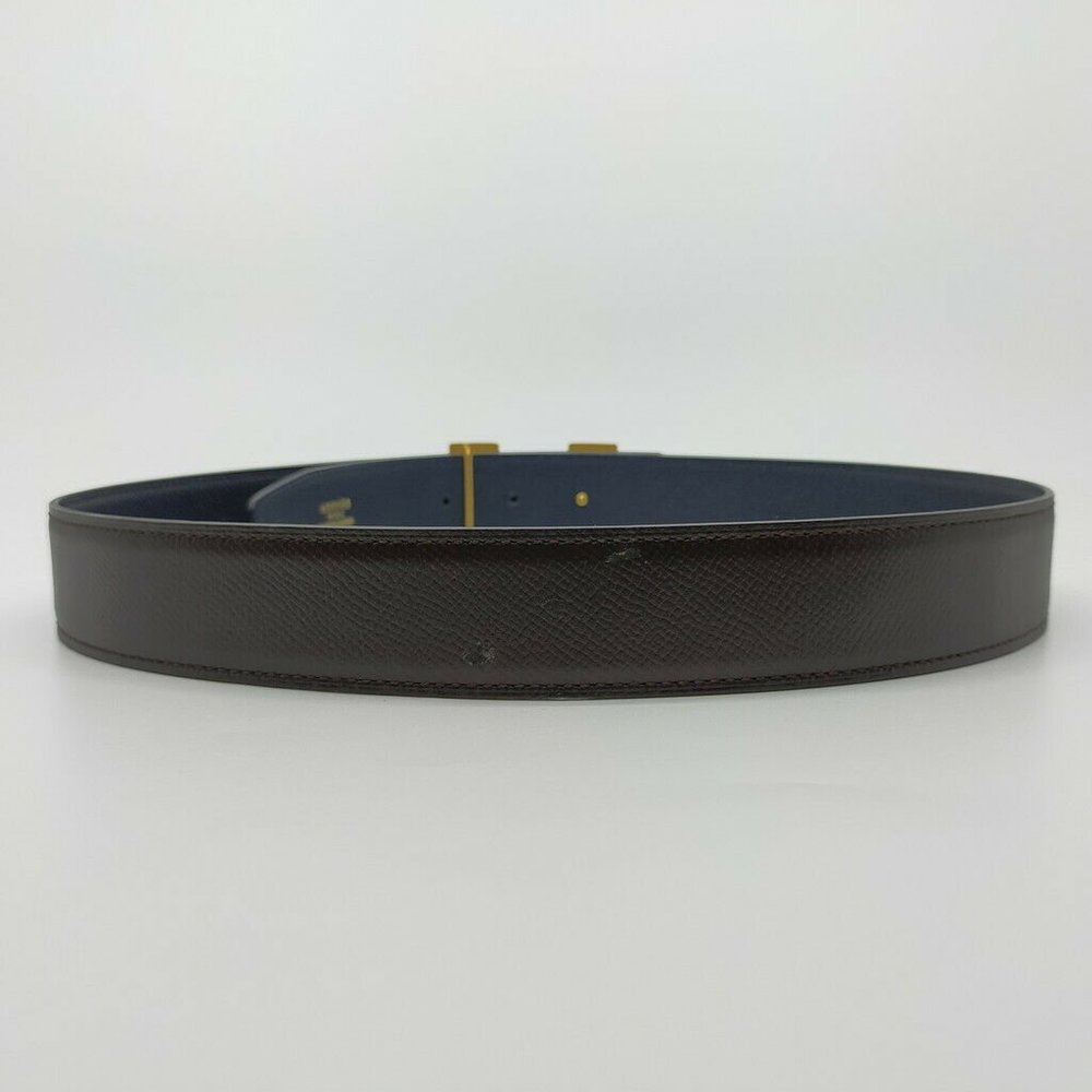 Authentic Hermes H Gold Buckle Reversible Belt - Picture 5 of 10